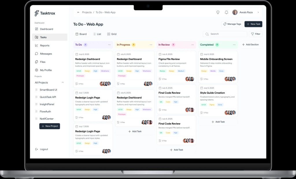 HKSpace Dashboard on MacBook